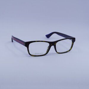 Gucci GG0006OA 003 Eyeglasses Havana 55mm Rectangle Frame